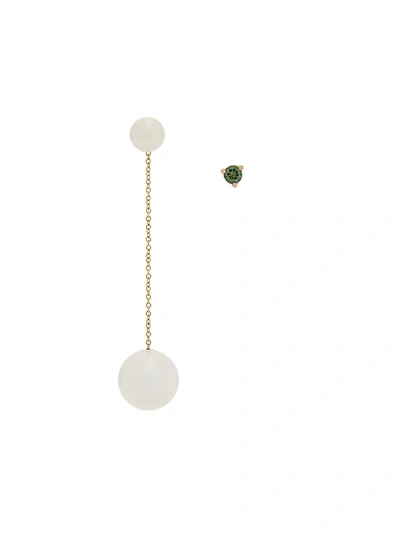 Shop Delfina Delettrez 18kt 'virus' Gelbgoldohrringe In Gold ,white