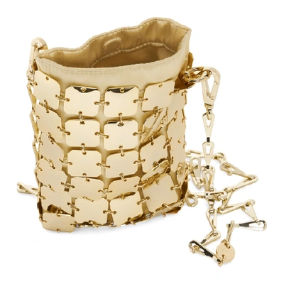 Shop Paco Rabanne Gold Mini Iconic Chain Bag In P711 Light