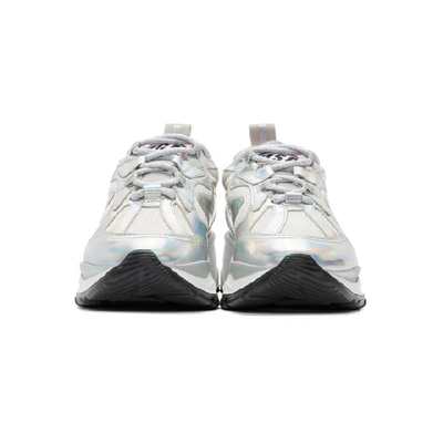 Shop Msgm Silver Attack Sneakers In 90 Silver