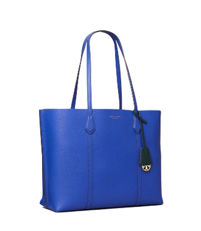 Shop Tory Burch Perry Triple-compartment Tote Bag In Nautical Blue