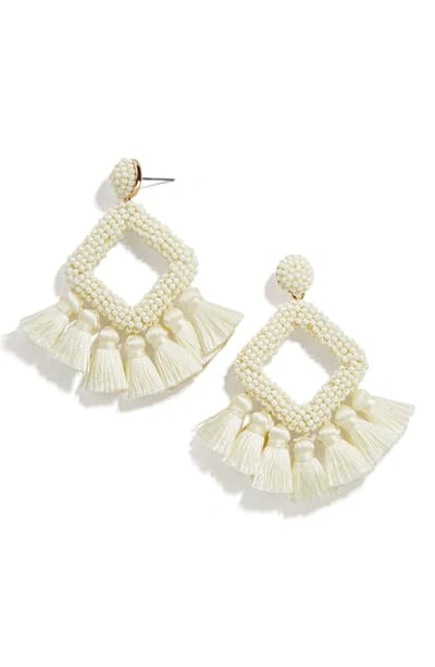 Shop Baublebar Mini Laniyah Fringe Drop Earrings In Ivory