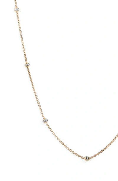 Shop Argento Vivo Ball Station Chain Necklace In Gold/ Silver
