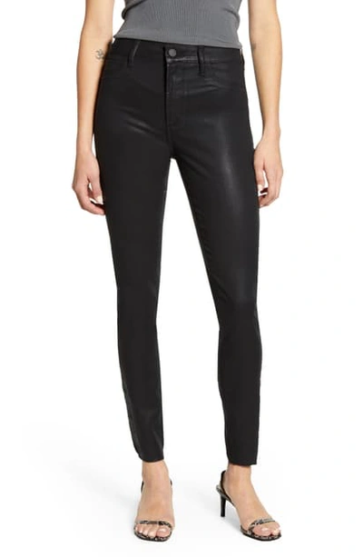 Shop Articles Of Society Hilary High Waist Coated Skinny Jeans In Hunter