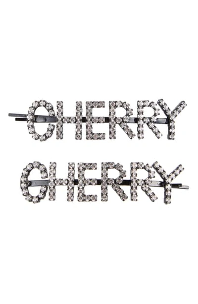 Shop Ashley Williams Cherry Hair Pins In Clear