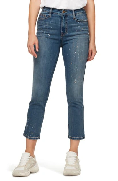 Shop Sanctuary Modern Standard Metallic Splatter High Waist Crop Jeans In Sparrow No Laser