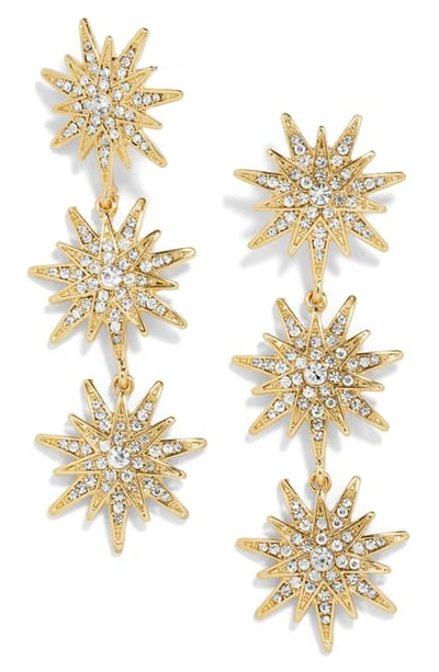 Shop Baublebar Star Drop Earrings In Gold/ Clear