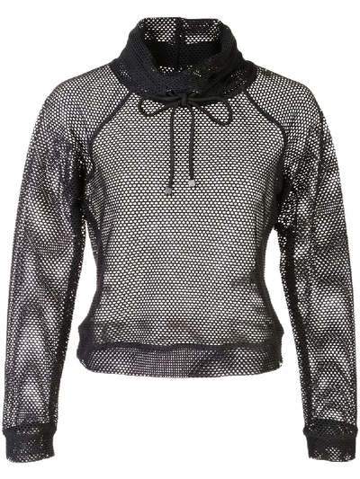 Shop Koral Pump Open Mesh Sweater In Black
