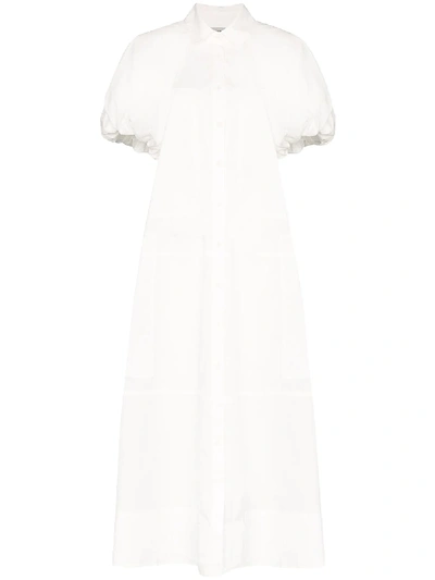 Shop 3x1 Elsie Puff Sleeve Maxi Dress In White