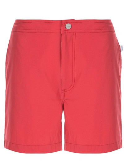 Shop Onia Plain Swim Shorts In Red
