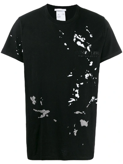 Shop Helmut Lang Paint Splatter T-shirt In Black