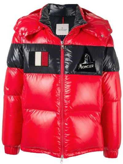 Shop Moncler Logo Patch Padded Jacket In 455