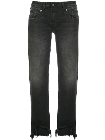 Shop R13 Maura Straight Leg Jeans In Black
