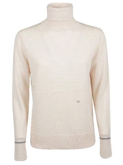 Shop Calvin Klein White Wool Sweater