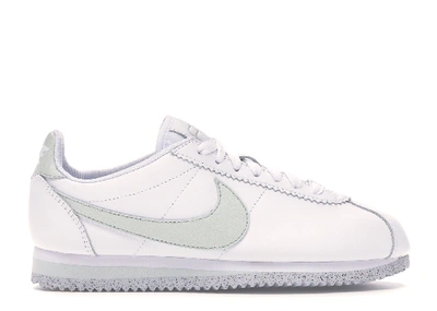 Pre-owned Nike Classic Cortez Flyleather White Light Silver (women's) In White/light Silver-white