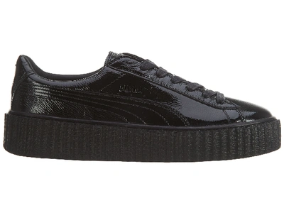 Pre-owned Puma Creeper Wrinkled Patent  Black Black- Black (women's) In  Black/black- Black