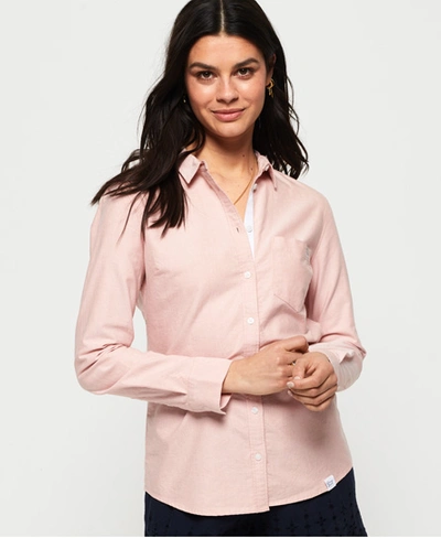 Shop Superdry Oxford Shirt In Pink