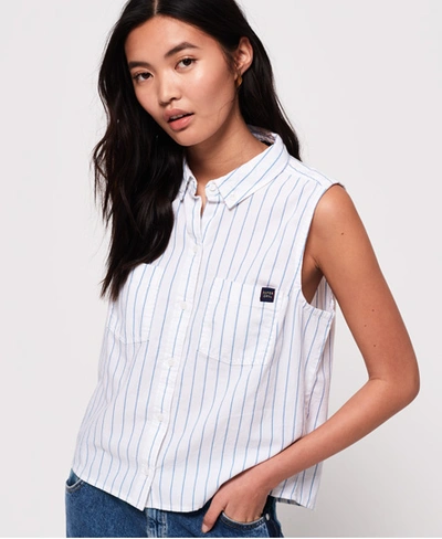 Shop Superdry Makayla Stripe Shirt In White