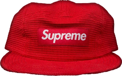 Pre-owned Supreme  Waffle Camp Cap Red