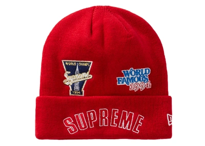 SUPREME Pre-owned  New Era Championship Beanie Red