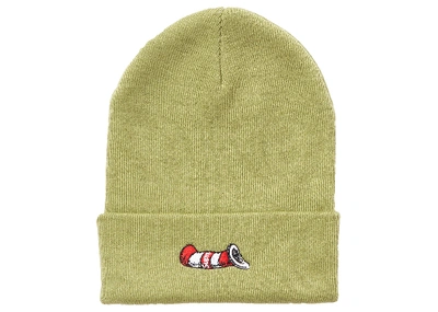 Pre-owned Supreme  Cat In The Hat Beanie Light Olive