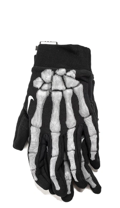 Pre-owned Nike  Skeleton Sphere Running Gloves Black
