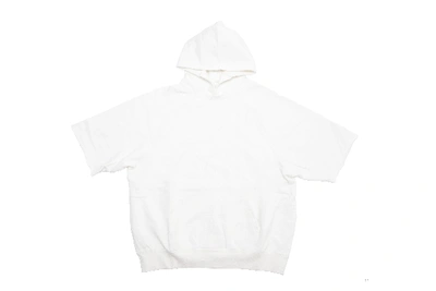 Pre-owned Fear Of God  Fog Essentials Cutoff Sleeve Pullover Hoodie White