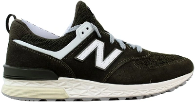 Pre-owned New Balance 574 Sport Green White In Green/white