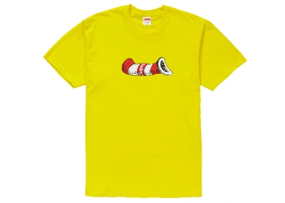 Pre-owned Supreme  Cat In The Hat Tee Yellow