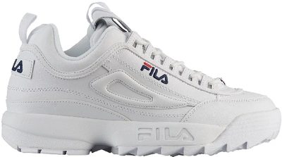 Pre-owned Fila Disruptor 2 White Navy Red In White/ Navy- Red