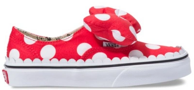 Pre-owned Vans Authentic Gore Disney Minnie Mouse Bow (ps) In Minnie Mouses Bow/true White