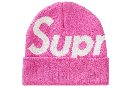 Pre-owned Supreme Big Logo Beanie (fw19) Magenta