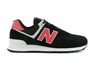 Pre-owned New Balance  574 Classics Black Red White In Black/red/white