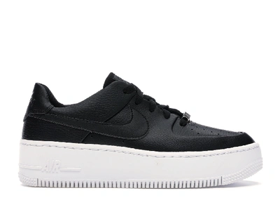 Pre-owned Nike Air Force 1 Sage Low Black White (women's) In Black/black-white