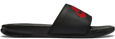 Pre-owned Nike  Benassi Jdi Black Challenge Red In Black/challenge Red