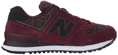 Pre-owned New Balance 574 Winter Nights Dark Red (w) In Dark Red/black