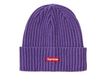 Pre-owned Supreme Overdyed Beanie (ss19) Purple