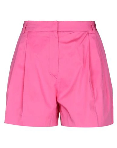 Shop Moschino Woman Shorts & Bermuda Shorts Fuchsia Size 8 Cotton, Polyamide In Pink