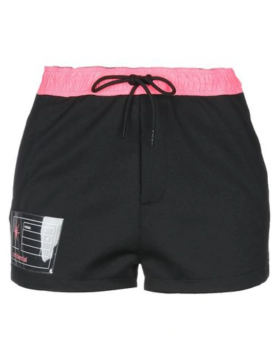 Shop Marcelo Burlon County Of Milan Marcelo Burlon Woman Shorts & Bermuda Shorts Black Size Xs Polyester, Elastane