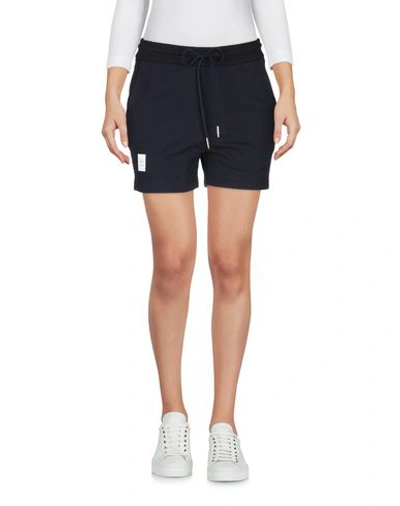 Shop Thom Browne Woman Shorts & Bermuda Shorts Midnight Blue Size 4 Cotton In Dark Blue