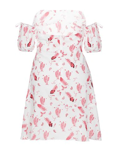 Shop Chiara Ferragni Woman Mini Dress White Size L Polyester