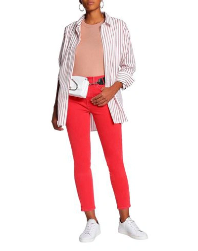 Shop Alice And Olivia Denim Pants In Red
