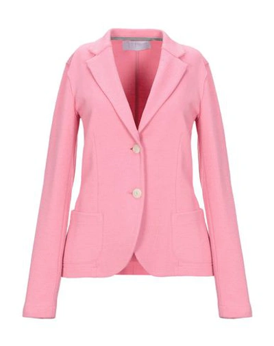 Shop Harris Wharf London Woman Blazer Pink Size 4 Cotton, Polyamide, Elastane