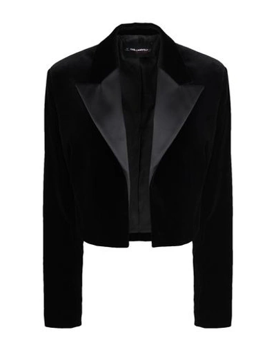 Shop Karl Lagerfeld Suit Jackets In Black