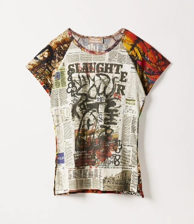 Shop Vivienne Westwood Whirl Wind T-shirt Multicoloured In Multicolor Print