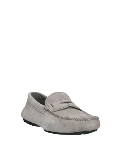 Shop Prada Loafers In Grey