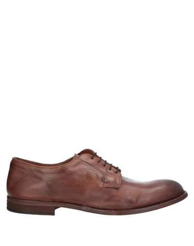 Shop Pawelk's Man Lace-up Shoes Brown Size 11 Soft Leather