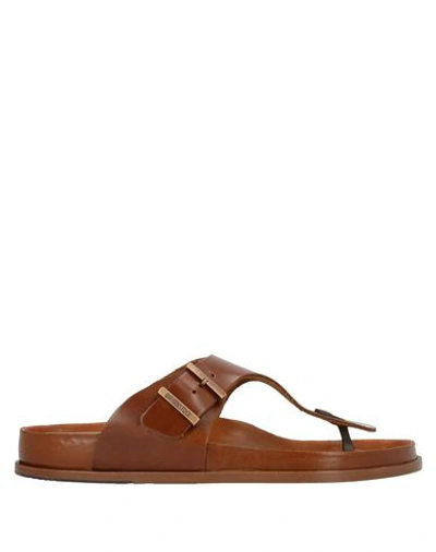 Shop Birkenstock Toe Strap Sandals In Brown