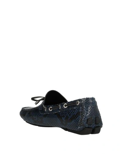 Shop Just Cavalli Loafers In Dark Blue