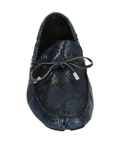 Shop Just Cavalli Loafers In Dark Blue