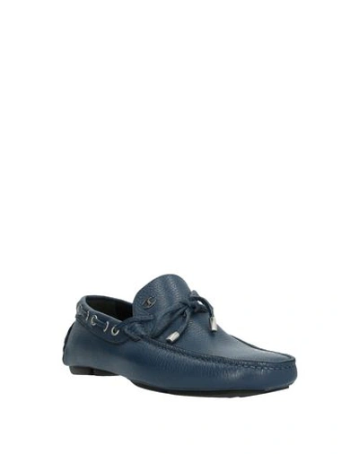 Shop Just Cavalli Loafers In Dark Blue